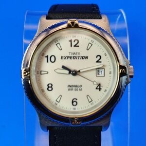 Vintage 1998 Timex Expedition Indiglo 31mm Women's Quartz Field Watch Size 4-7.5